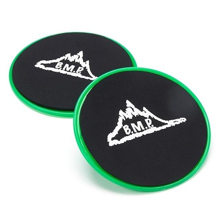 Black Mountain Products Black Mountain Products Sliders Green Green Core Exercise Sliders with Gliding Discs - Set of 2 Sliders Green